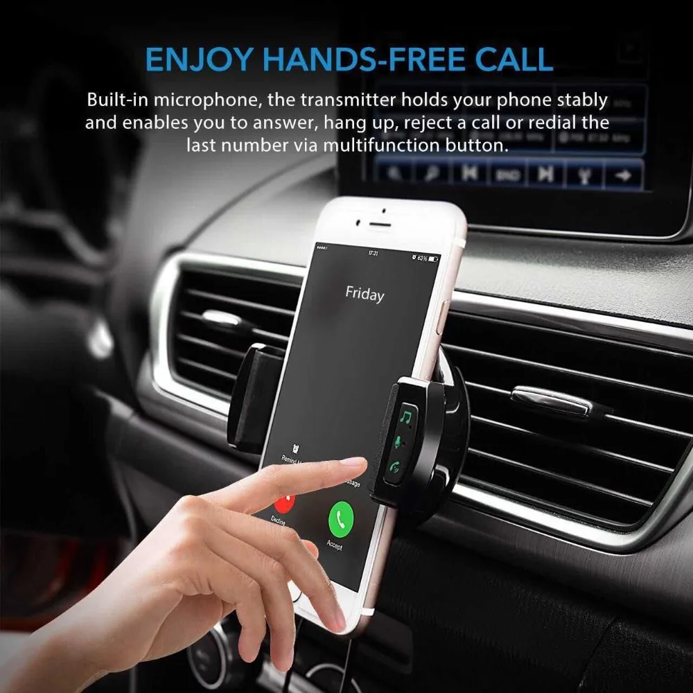 Bluetooth FM трансмиттер V4.1 модулятор автомобильный комплект громкой связи приемник