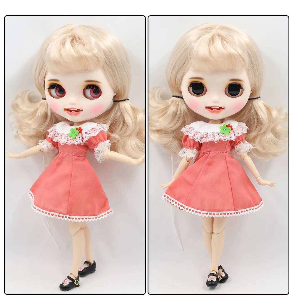 ICY factory blyth doll 1/6 bjd Заказная кукла для лица, белая кожа, новое матовое лицо с зубами 30 см