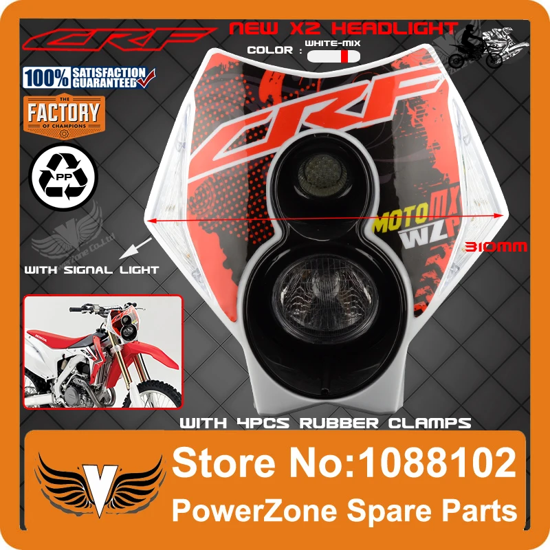 Фара Powerzone Trail Tech для мотокросса Supermoto X2 уличная фара Fighter CR CRF 250 450 250R 450R|motocross