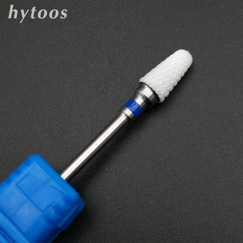 L0611TB-M HYTOOS 4 типа керамическое конусное сверло для ногтей 3/3" роторные сверла для маникюра аксессуары для ногтей фреза для удаления геля - Цвет: L0611TB-M