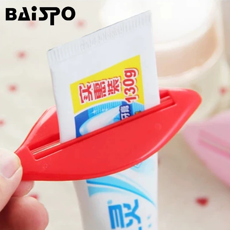 BAISPO 2 шт. сексуальная горячая губы Многофункциональный поцелуй соковыжималка/зубная паста соковыжималка для дома ванная комната пластиковая трубка Диспенсер держатель для прокатки