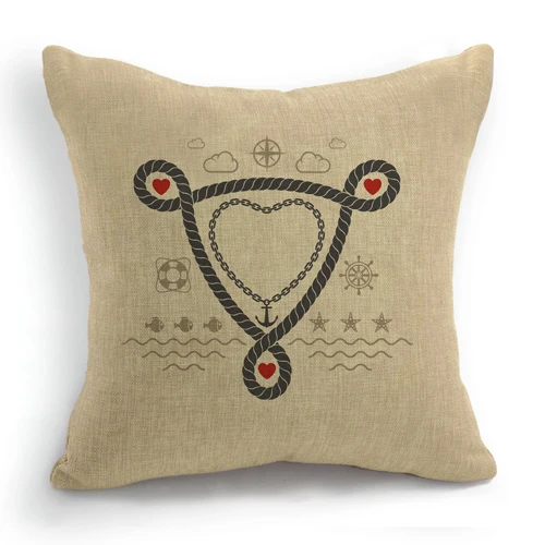 Ретро Средиземноморский Стиль Чехлы для подушек Лен Пледы Наволочки 45x45 см