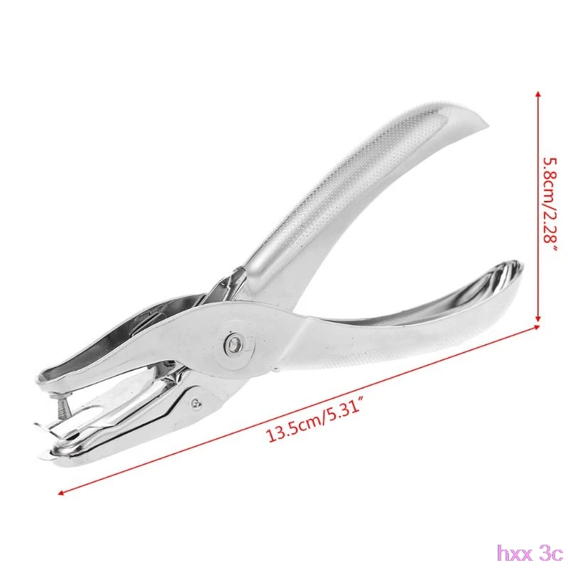 

School Office Metal Single Hole Puncher Hand Paper Punch Scrapbooking Punches 6 Pages 3mm
