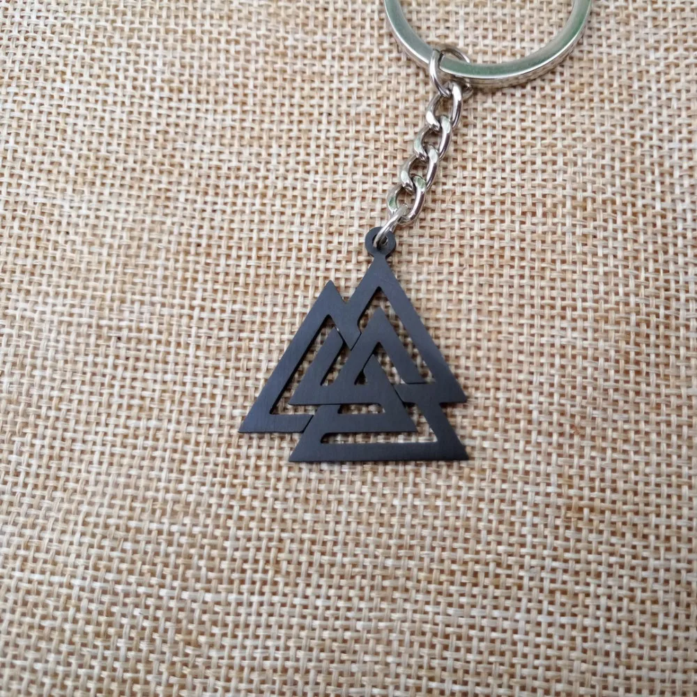 SanLan нержавеющая сталь Норвегия Valknut брелок Одина символ Для мужчин Viking брелок-талисман амулет