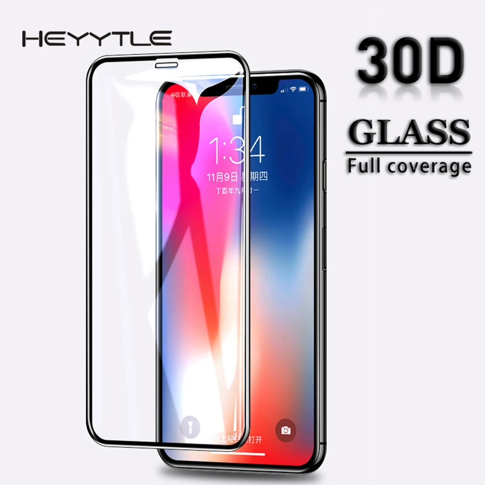 Heyytle 30D изогнутое полное покрытие стекло пленка для iphone XS MAX X защитное стекло на iphone XR XS Закаленное стекло протектор экрана