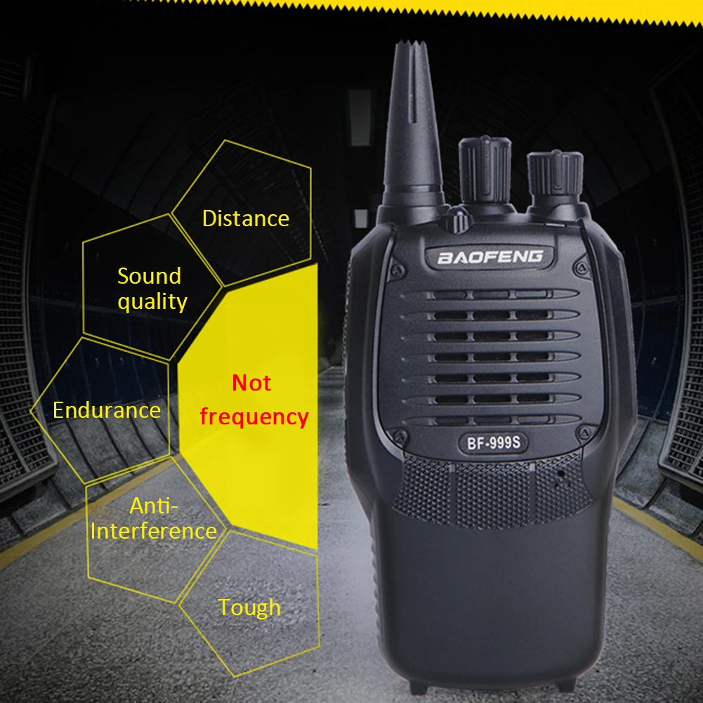 BaoFeng Bf-999s портативная рация 5 Вт 1800 мАч Портативное двухстороннее радио Fm регулируемый цифровой трансивер Питьевая