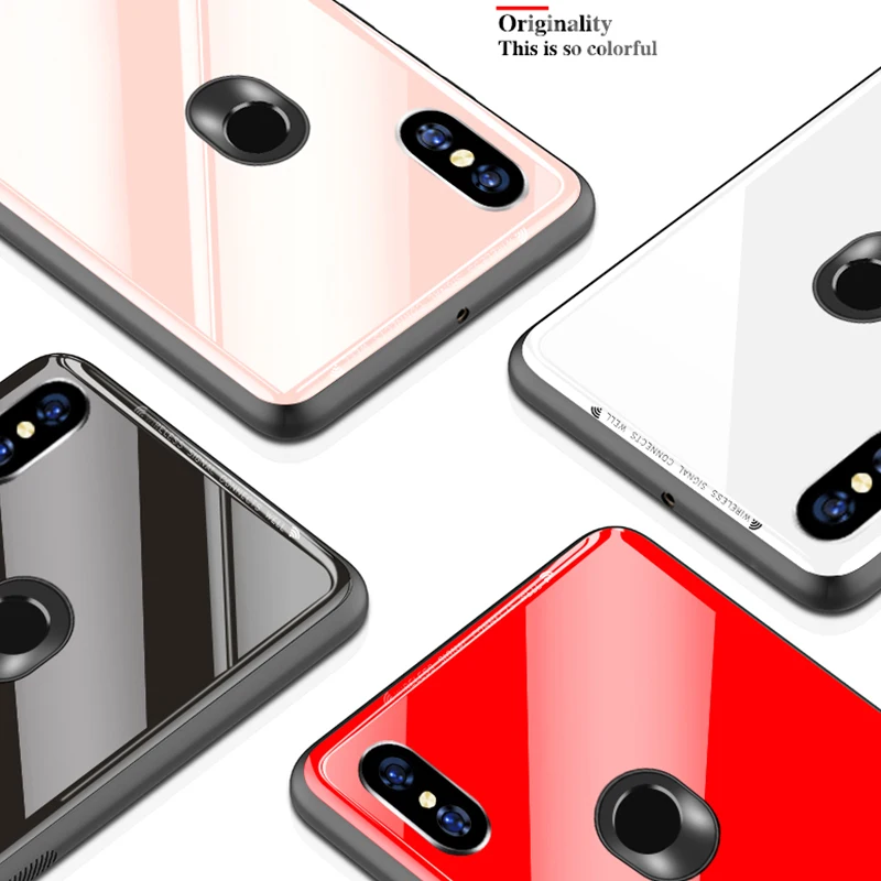 Чехол из мягкого ТПУ + закаленное Стекло чехол для Xiaomi Redmi S2 примечание 6 6A Pro 4X 4A 5
