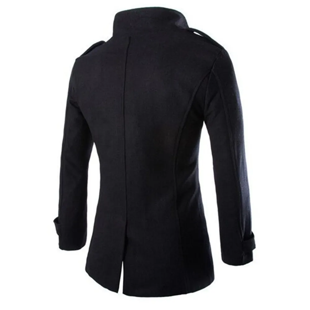 Мужская зимняя куртка пальто с длинным разрезом ветрозащитное Jaqueta Masculina Veste