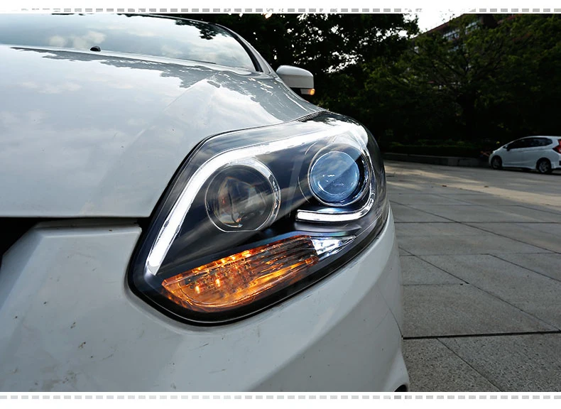 Автомобильный Стильный чехол для Ford Focus 2012- фары светодиодный Ford Focus фары DRL линзы двойной луч ксеноновые автомобильные аксессуары