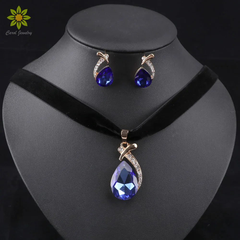 Комплект из ожерелья с кристаллами изысканные африканские бусы ювелирные наборы