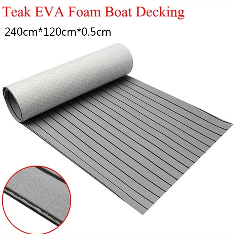 1200 мм x 2400 EVA Foam Faux Teak Sheet Boat RV Yacht Synthetic Marine Decking 47 дюймов 95 5 серый с черной