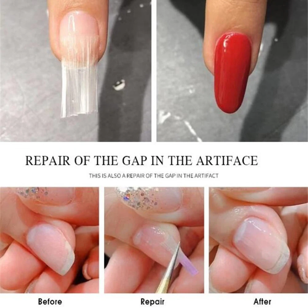 50 шт. дизайн ногтей стекловолокно для УФ геля Сделай Сам ногти белые акриловые