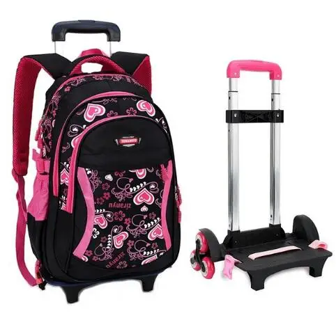 Рюкзак детский на колесиках, школьный, рюкзак-тележка для школы