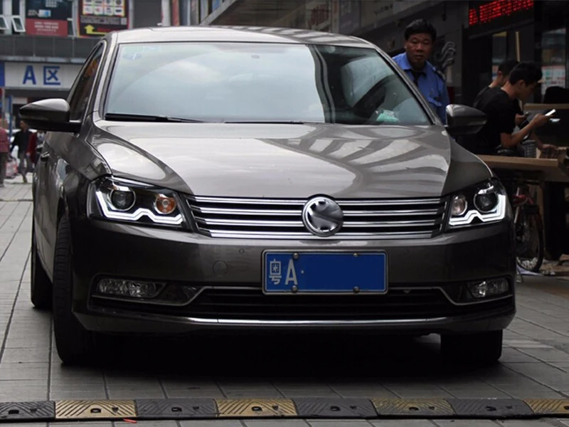 KOWELL автомобильный Стайлинг для VW Passat B7 головной светильник s Европейская версия светодиодный Headligt DRL Дневной ходовой светильник Bi-Xenon HID 2011