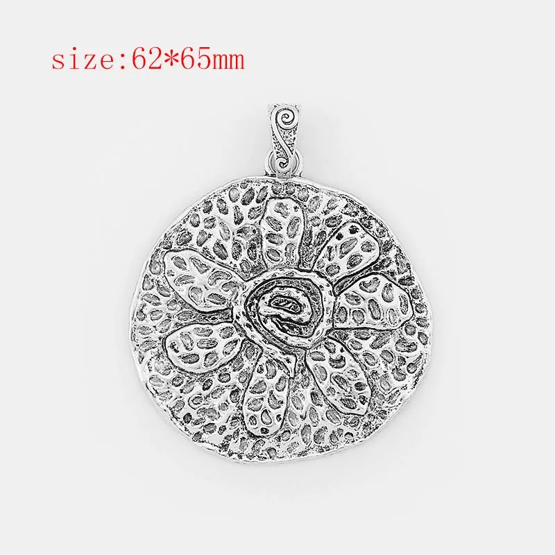 swirl flower disc 2 шт антикварные серебряные амулеты большой цветок/Вихрь/рыба/Фея Ангел/Сердце/крыло/Морская звезда/Стрекоза/Черепаха/диск подвеска Ювелирное Украшение - Окраска металла: swirl flower disc
