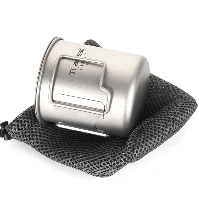 Кофейные кружки Tiartisan ультралегкие металлические молочные титановые чашки ручка