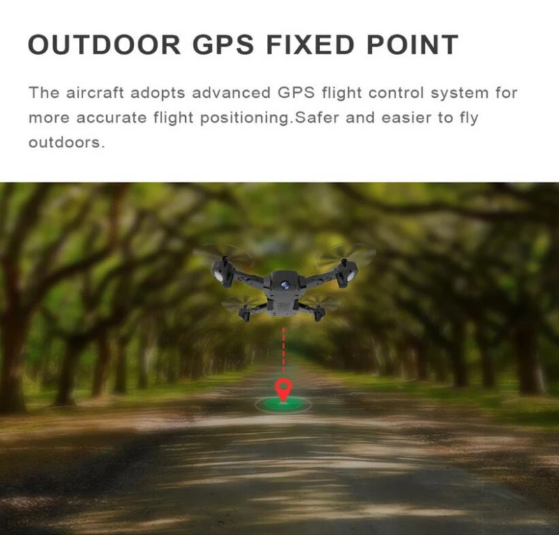 Новый GPS Радиоуправляемый Дрон FPV Follow Me Квадрокоптер регулировка угла 1080P HD WIFI