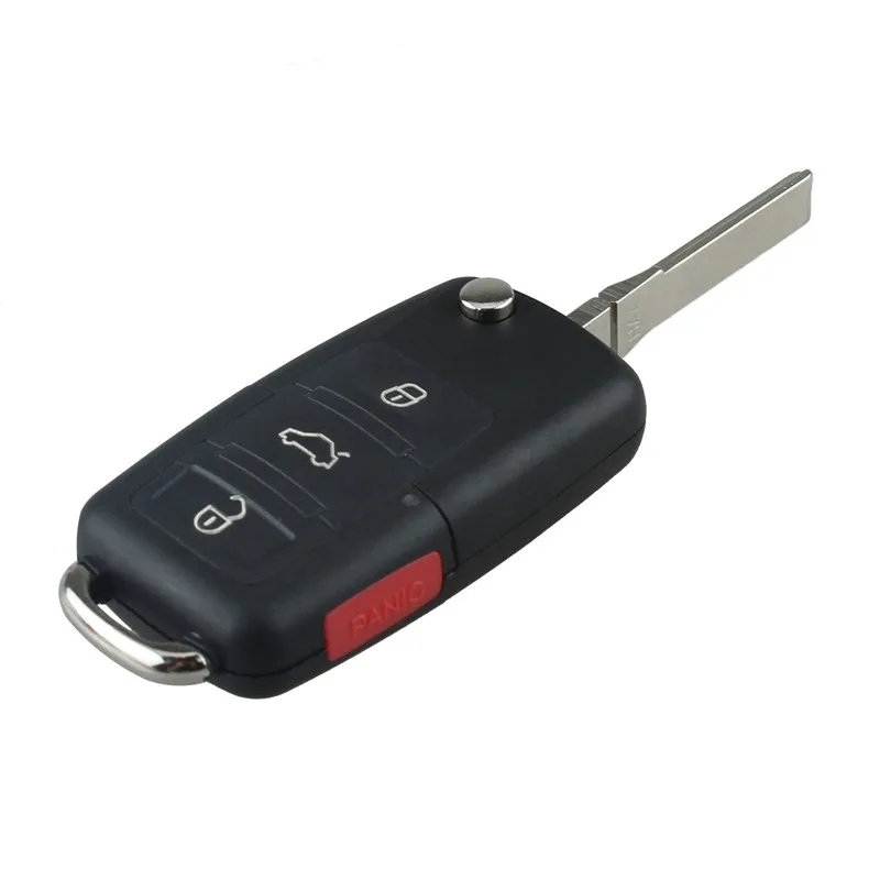 Новый складной чехол для автомобильного ключа с 3 + 1 кнопками Volkswagen VW Golf 4 5 6 Passat B5 B6