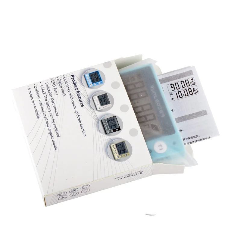 Kitchen Timer Digital Countdown 2 Channel Flashing LED for Lab Electronic Homework Exercise Gym Workout Cooking | Автомобили и