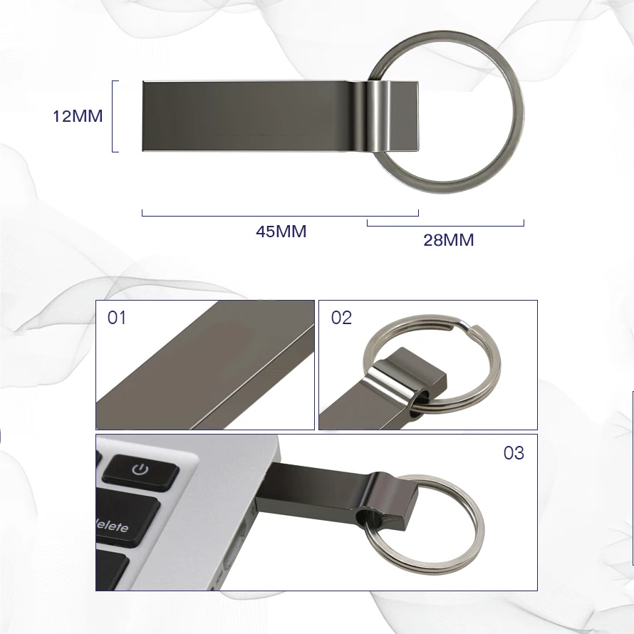 Netac Metal 16Gb U Disk pendrive Shockproof Electromagnetic Protection Stainless Steel High-End USB Flash Drive cle usb stick | Компьютеры
