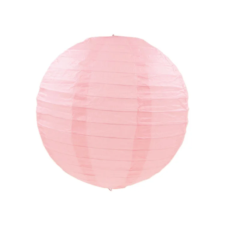 Medium Pink 10-15-20-25-30-35-40 см китайский бумажный фонарик Новогоднее украшение свадебные Помолвочные вечерние декоративные бумажные шары лампы для спальни - Цвет: Medium Pink