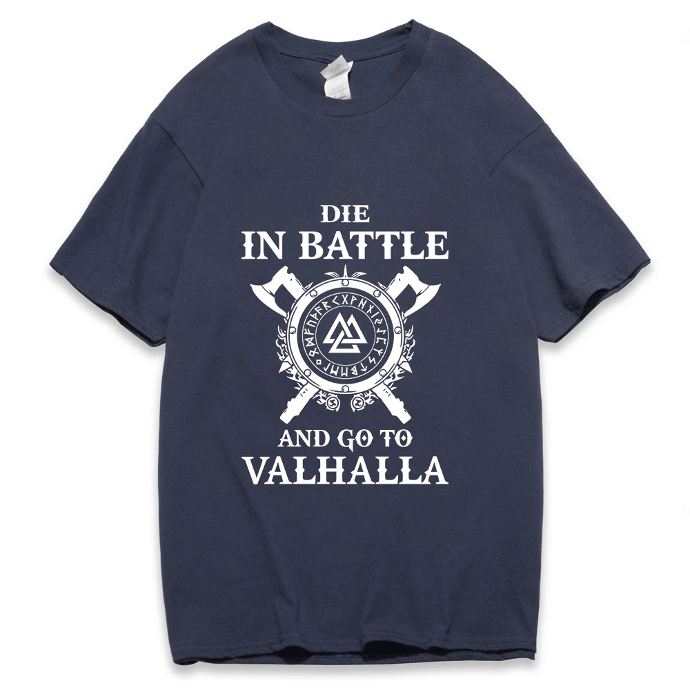 Men's Round Neck Casual Cotton T-shirt Summer Short Sleeve Odin Viking 2020 Fashion Hipster Clothing Streetwear Hip Hop Homme | Мужская