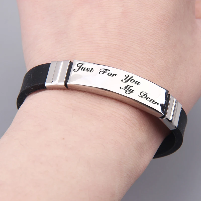 Браслет из силикагеля ручная штамповка только для вас мой дорогой сын дочь