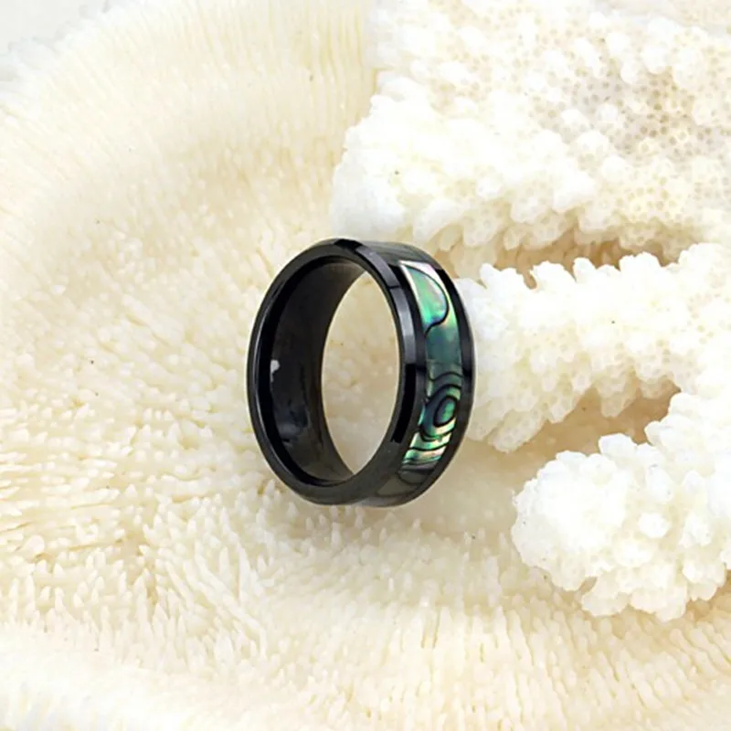 Корейские ювелирные изделия натуральная ракушка черное керамическое кольцо