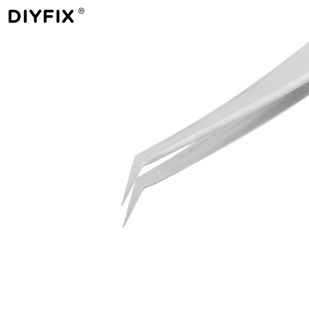 2 шт. антистатические щипцы DIYFIX прецизионные из нержавеющей стали тонкие