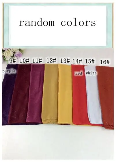 random colors Блеск Shimmer шарф из гладкой вискозы Мода весна Для женщин шарф длинный Для женщин шаль мусульманская шаль плотная хиджаб - Цвет: random colors