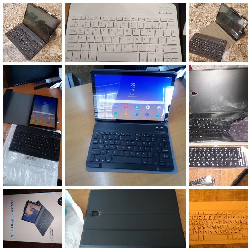 Ультратонкий чехол в деловом стиле для samsung Galaxy Tab S4 10,5 T830 T835 SM-T830 SM-T835 Съемная bluetooth-клавиатура из искусственной кожи с подставкой