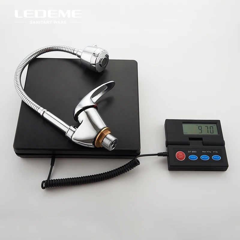 LEDEME смеситель для кухонной раковины с одной ручкой поворотный кран горячей и