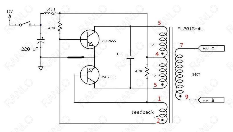 Трансформатор цепи EPC13 ROYER 12 В до 600 в SMD 5 + контактов 4 слота ферритовый сердечник
