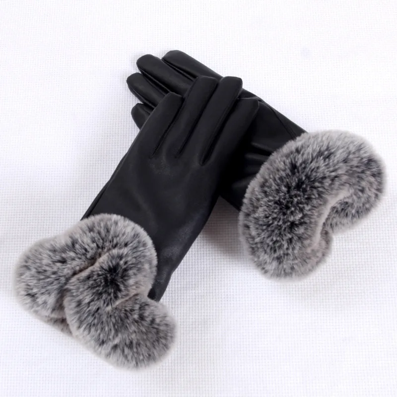 Новинка женские зимние перчатки на палец 1 пара теплые для сенсорного экрана