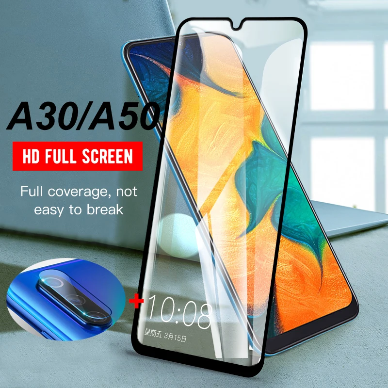 2 в 1 Защитная пленка для задней камеры из закаленного стекла Samsung Galaxy A50 A30 A10 A20 A70
