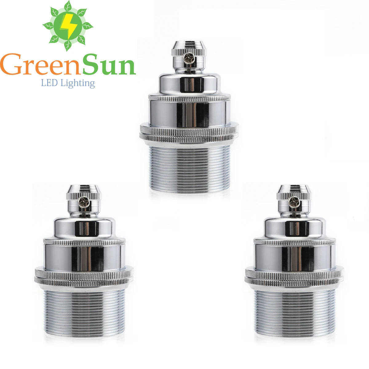 Держатель для ламп GreenSun 3 шт. серебристый E27 E26 винтажный медный зажим шнура|copper