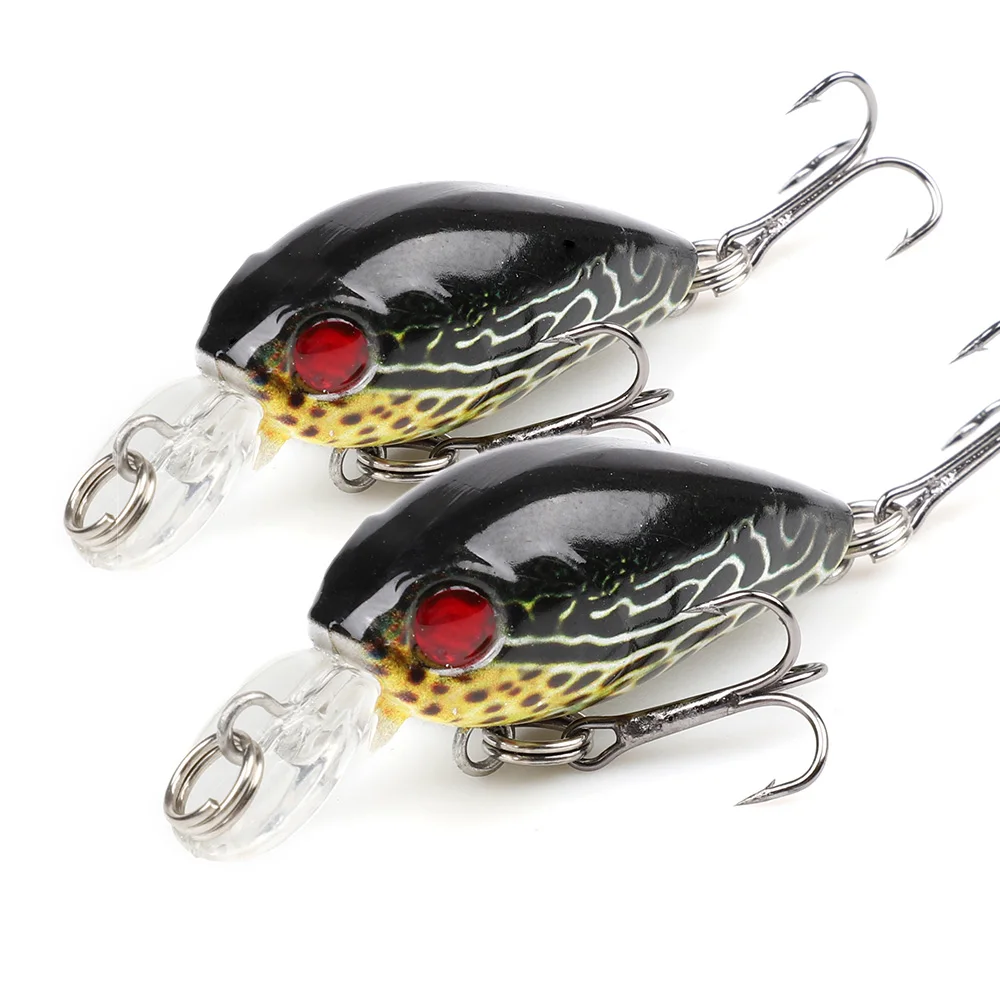 DONQL 2pcs/lot Painted Crankbaits Minnow Fishing Lures 4.7cm 4g Wobblers For Trolling Artificial Hard Swim Bait Fishing Tackle