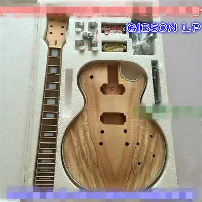 DIY электрогитара комплект уникальный корпус палисандр гриф шеи для LP guita