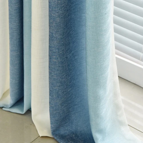 Blue Thick NAPEARL, цветная полосатая линия, занавески для спальни, полиэфирная ткань, затенение, каплевидные занавески, высокое качество, Классические сшитые панели - Цвет: Blue Thick
