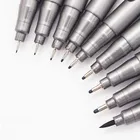 1 шт. пигментный лайнер Pigma Micron, чернильный маркер, ручка 0,05 0,1 0,2 0,3 0,4 0,5 0,6 0,8, разные наконечники, черный тонкий фломастер, ручки для набросков