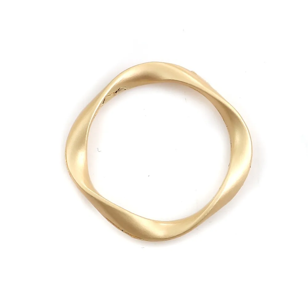 Doreen Box Zinc Based Alloy Connectors Irregular Matt Gold Circle Ring Jewelry Accessories Findings 25mm(1&quot) x 5 PCs | Украшения и
