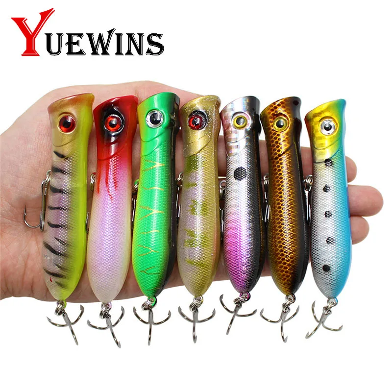 Yuewins 80 мм 11 8 г Поппер воблер рыболовная приманка искусственная PESCA Topwater наживка
