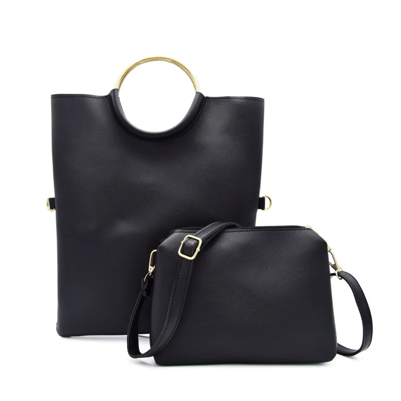 Новинка 2017 корейская модная женская сумка для рук искусственная кожа двойная