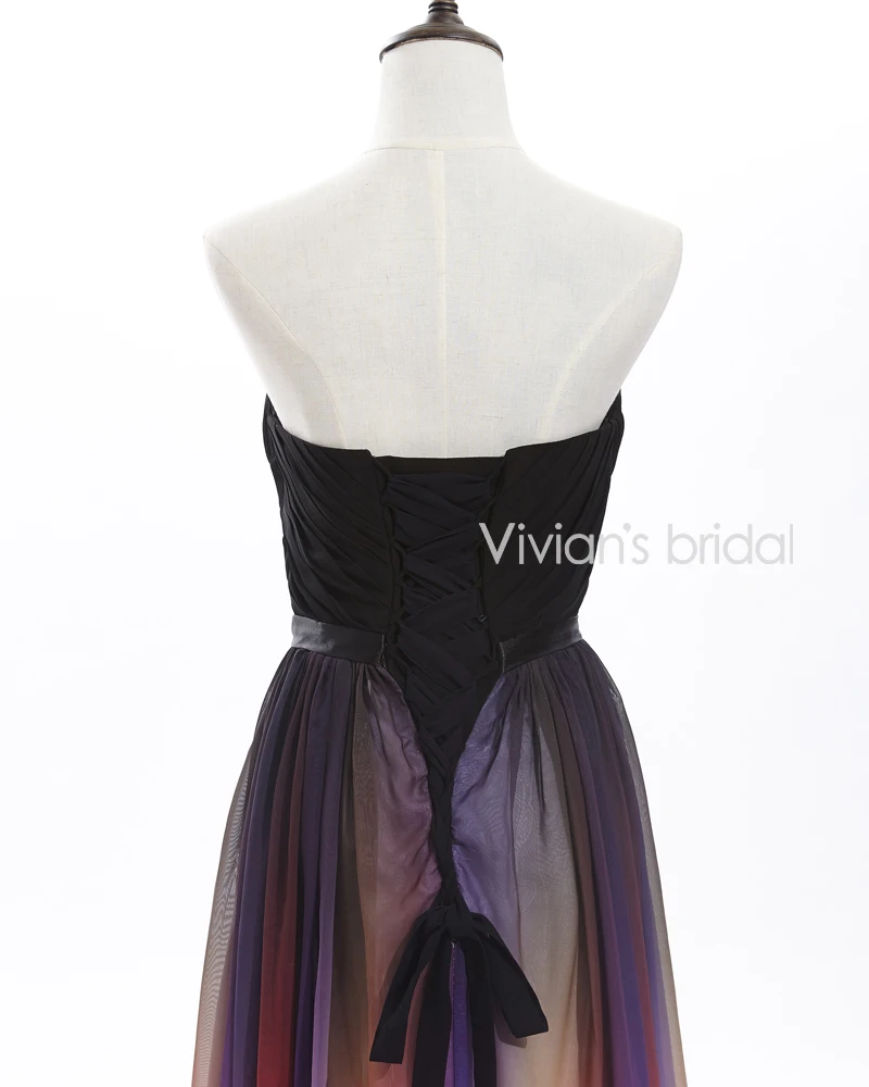 Vivian's Bridal Elegant Sweetheart A-Line Colorful Long Evening Dresses Off shoulder Backless Women Formal Chiffon Gown | Свадьбы и