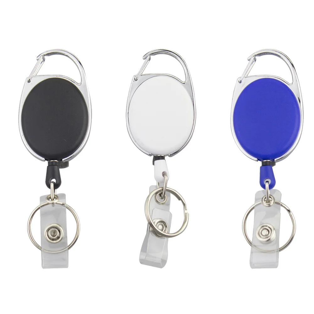 Button Strap&Key Ring Badge Reel Holder,Carabiner Hook Retractable ID Card Roller Clip, Waist clip Buckle ,Hospital Nurse Favor