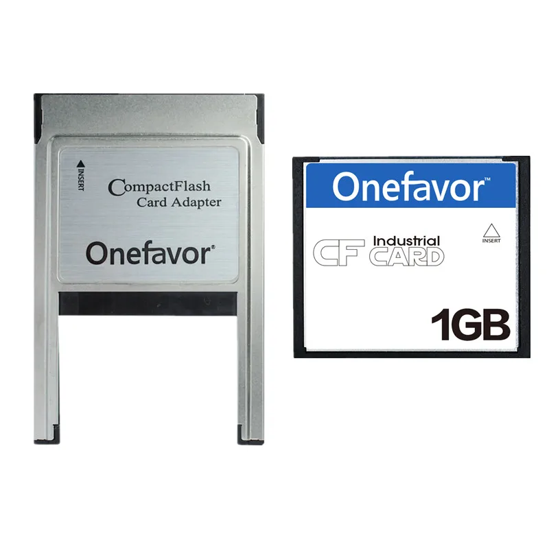 Компактная флеш-карта Onefavor 1 Гб промышленная карта памяти CF с адаптером PCMCIA Type II и