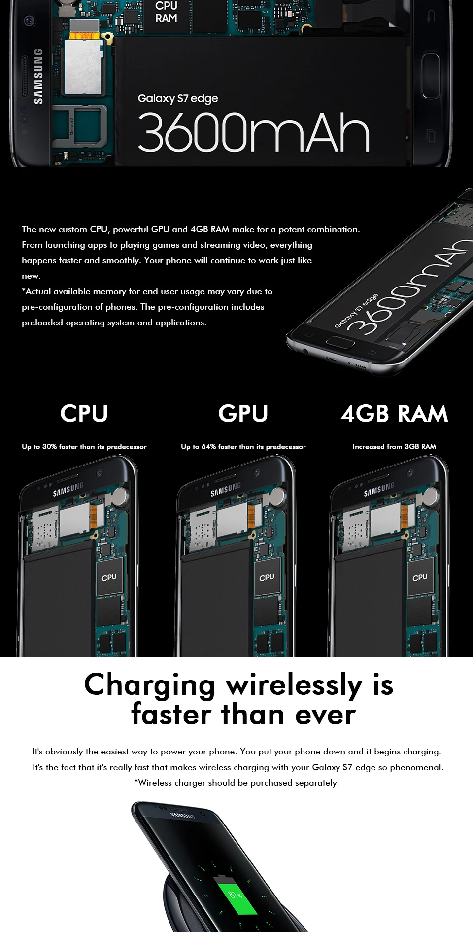 Samsung Galaxy S7 Edge 5,5 ''4 Гб ОЗУ 32 Гб ПЗУ водонепроницаемый смартфон One SIM четырехъядерный NFC 12MP 4G LTE 3600 мАч мобильный телефон