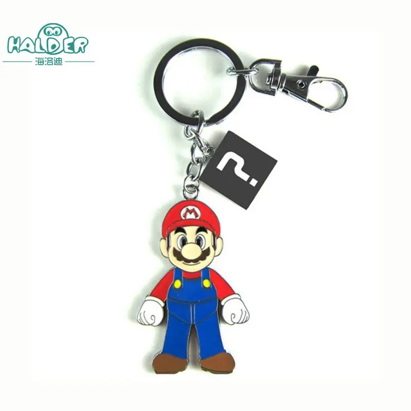 Halder Styles Super Mario Bros металлический брелок Ослик Конг Йоши персик Марио Луиджи брелок в форме жабы 5,5 см отправить случайный - Цвет: Key Chain 5