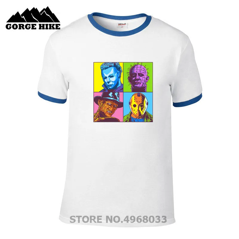 Футболка для пары страшный популярный ужас Хэллоуин Майкл майрс Фредди Джейсон