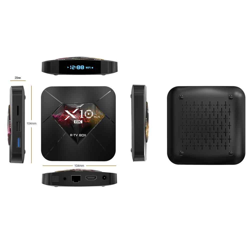 ТВ-приставка Android 9 0 R-TV Box X10 Plus 4 ГБ/64 Гб Allwinner H6 4K Smart телеприставка 6K декодирование
